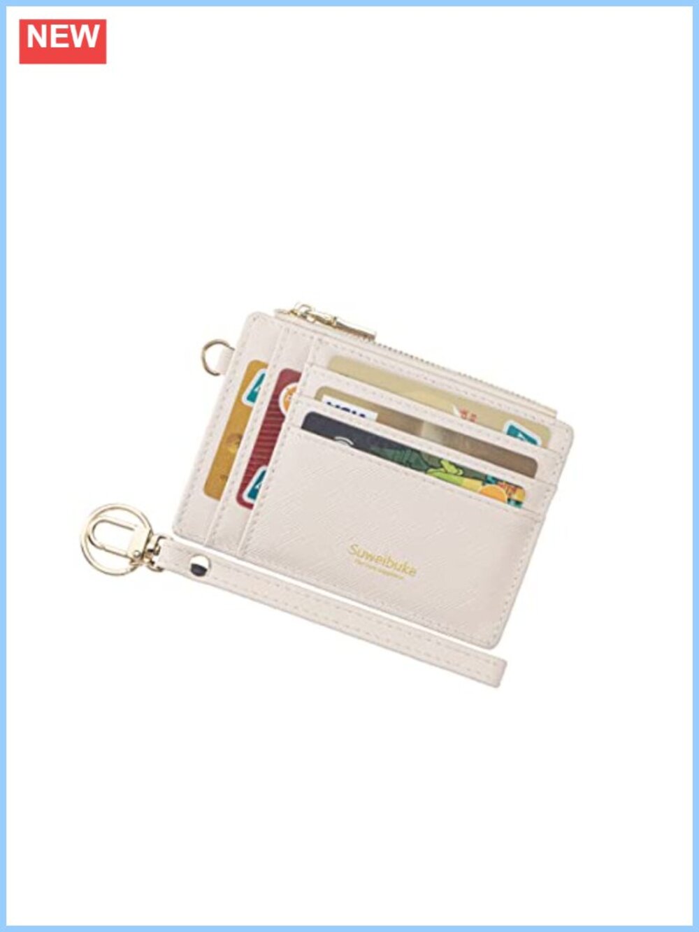 Slim RFID Blocking Credit Card Case Wristlet Zip ID Wallet Compact Leather Coin